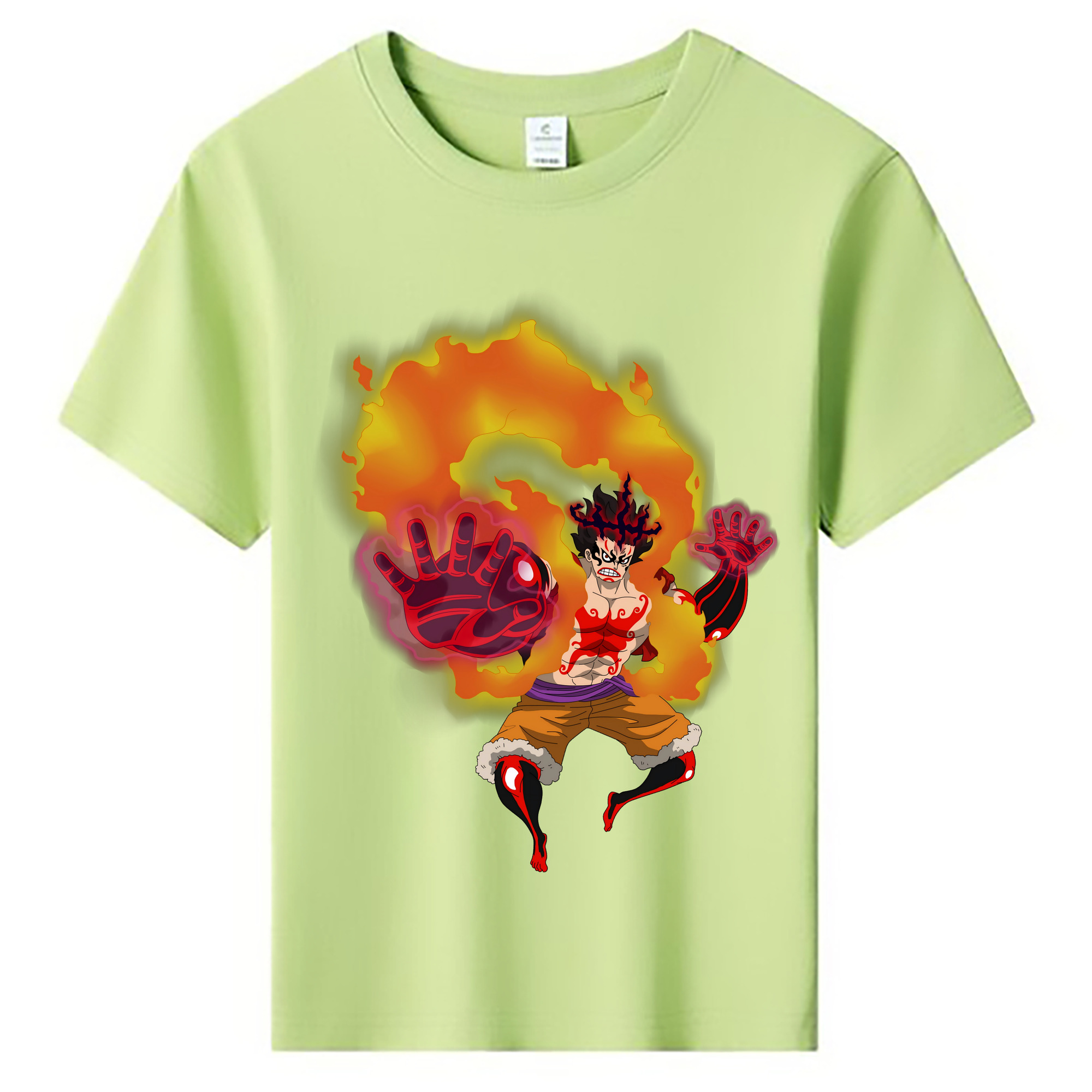 ワンピース モンキー・D・ルフィ ONE PIECE Monkey D. Luffy 綿100％キッズTシャツ（フロントプリント）